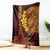 Hawaii Volcano Blanket Polynesian and Kakau Pattern