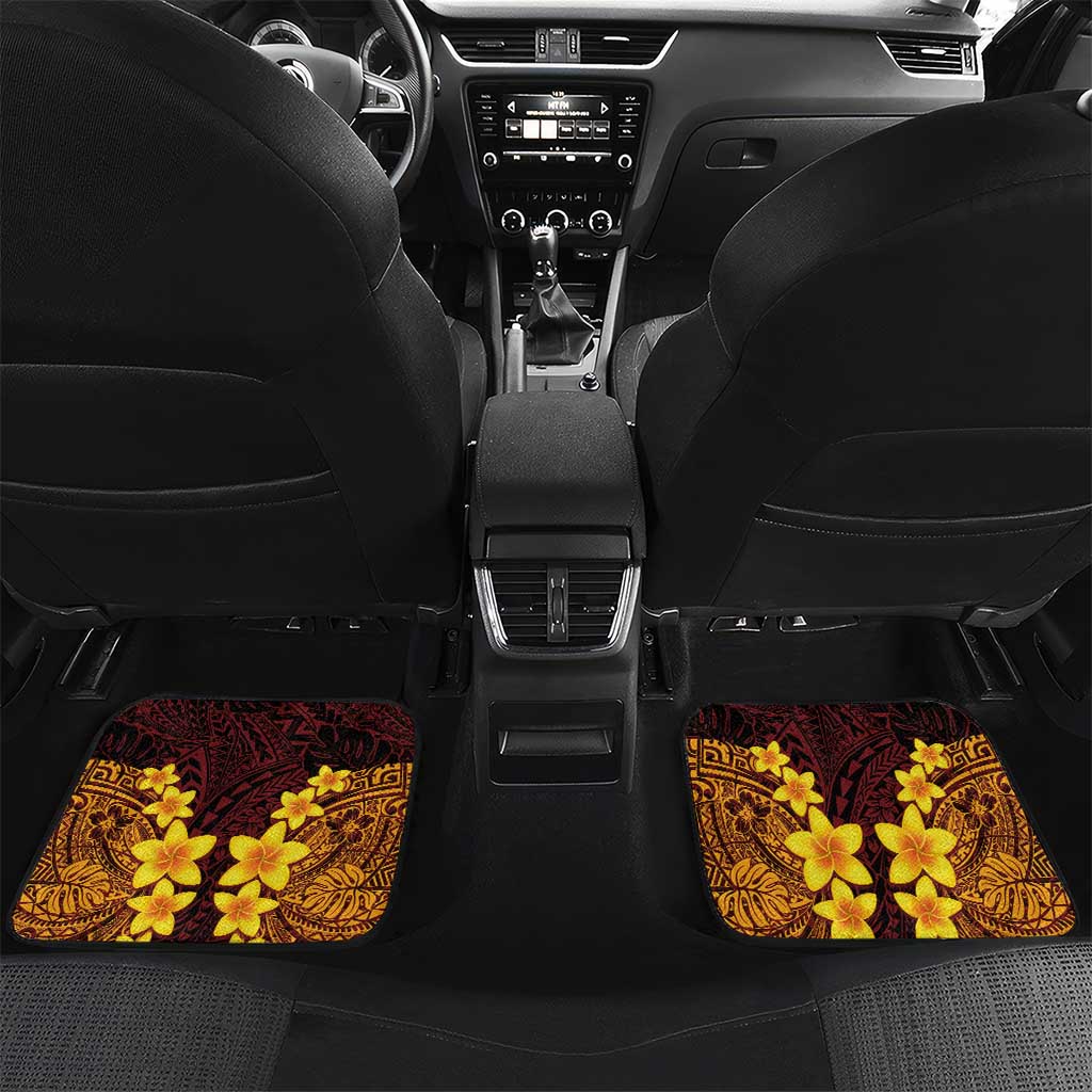 Hawaii Volcano Car Mats Polynesian and Kakau Pattern