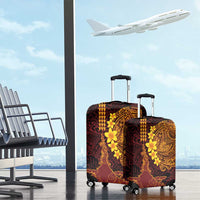 Hawaii Volcano Luggage Cover Polynesian and Kakau Pattern