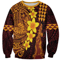 Hawaii Volcano Sweatshirt Polynesian and Kakau Pattern