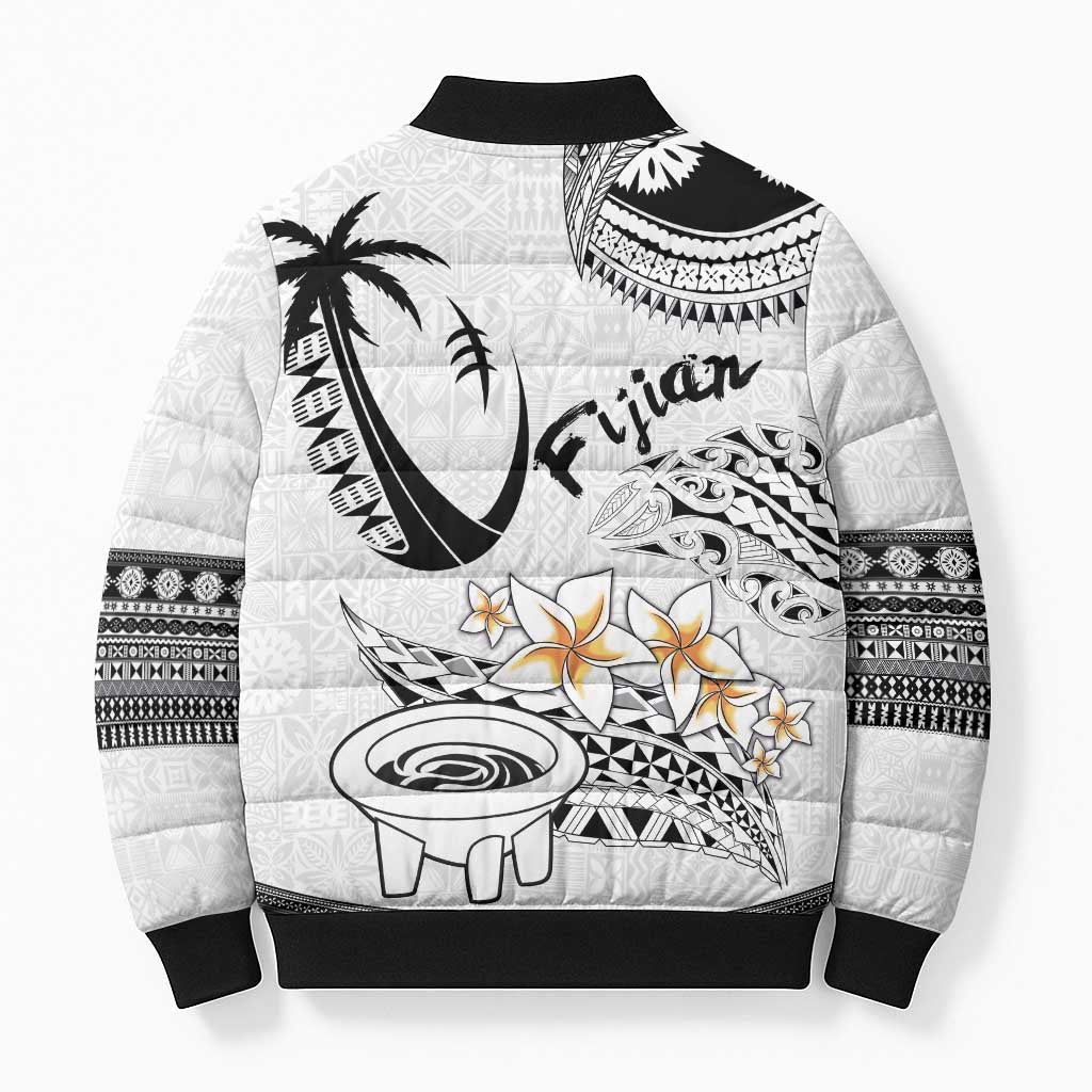 Fijian Traditional Culture Bomber Puffer Jacket Tapa Tribal Tattoos LT03 - Polynesian Pride
