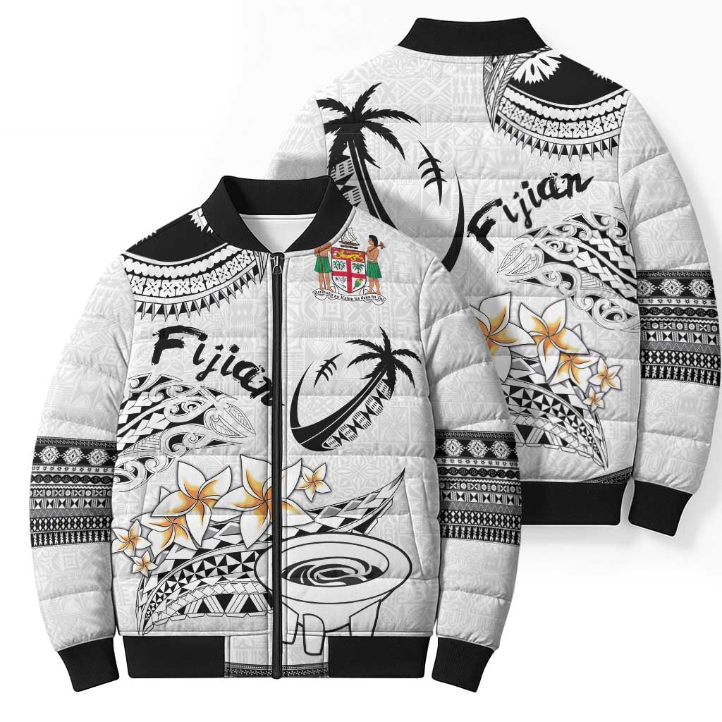 Fijian Traditional Culture Bomber Puffer Jacket Tapa Tribal Tattoos LT03 - Polynesian Pride