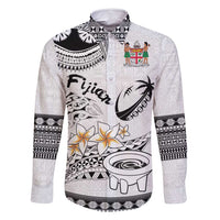 Fijian Traditional Culture Family Matching Off Shoulder Short Dress and Hawaiian Shirt Tapa Tribal Tattoos - Polynesian Pride