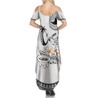 Fijian Traditional Culture Family Matching Summer Maxi Dress and Hawaiian Shirt Tapa Tribal Tattoos - Polynesian Pride