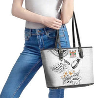 Fijian Traditional Culture Leather Tote Bag Tapa Tribal Tattoos LT03 - Polynesian Pride