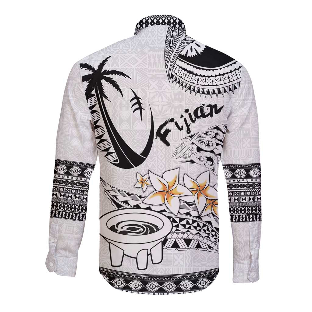 Fijian Traditional Culture Long Sleeve Button Shirt Tapa Tribal Tattoos LT03 - Polynesian Pride