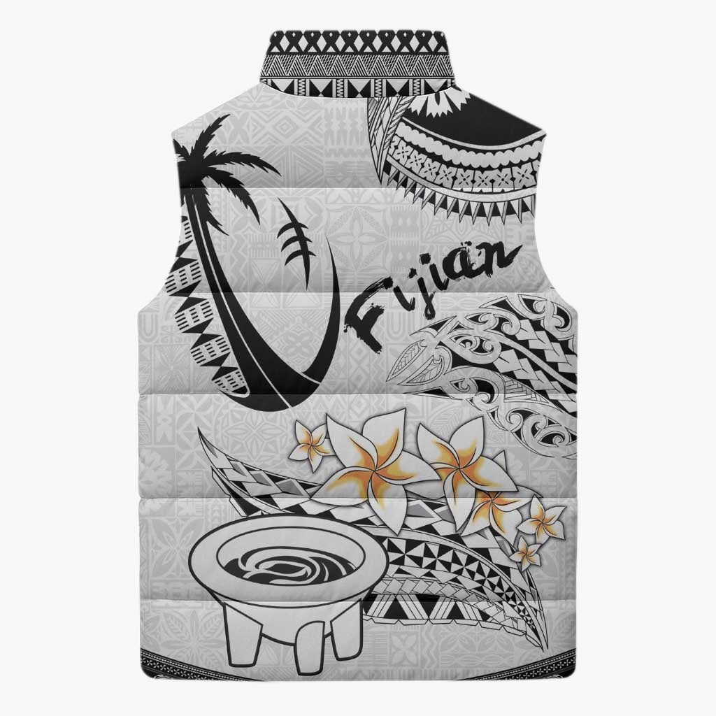 Fijian Traditional Culture Sleeveless Puffer Jacket Tapa Tribal Tattoos - Polynesian Pride