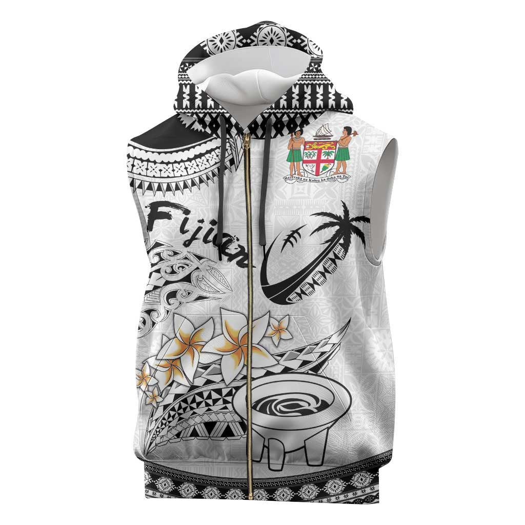 Fijian Traditional Culture Sleeveless Zip Hoodie Tapa Tribal Tattoos - Polynesian Pride