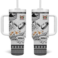 Fijian Traditional Culture Tumbler With Handle Tapa Tribal Tattoos - Polynesian Pride