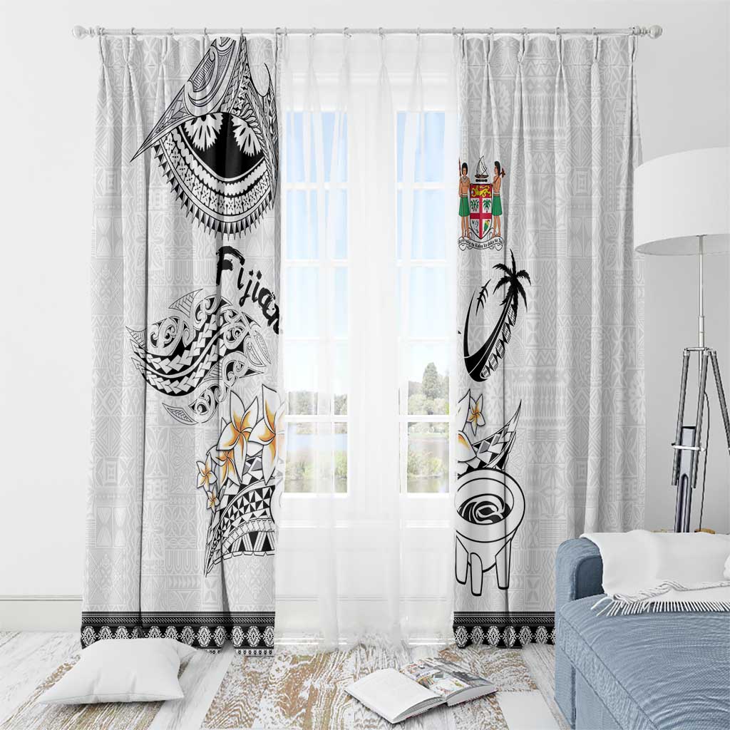 Fijian Traditional Culture Window Curtain Tapa Tribal Tattoos - Polynesian Pride