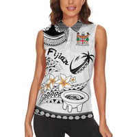 Fijian Traditional Culture Women Sleeveless Polo Shirt Tapa Tribal Tattoos - Polynesian Pride
