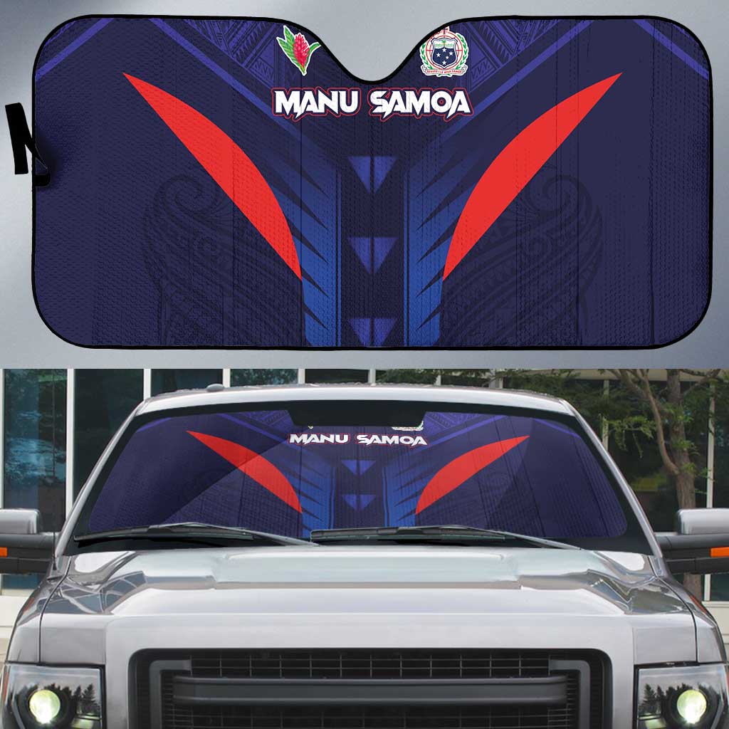 Rugby Samoa Auto Sun Shade Siva Tau Spirit Sporty Vibes - Polynesian Pride