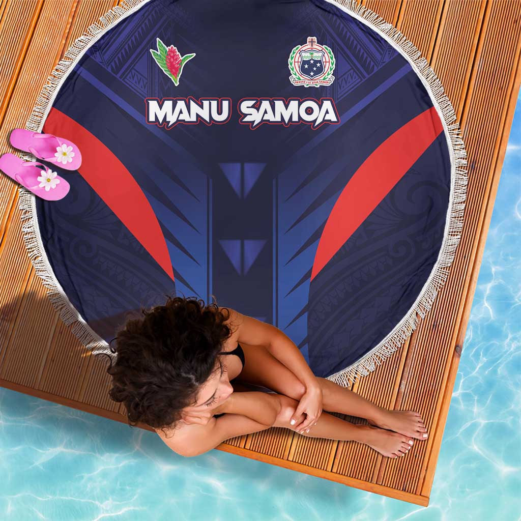 Rugby Samoa Beach Blanket Siva Tau Spirit Sporty Vibes - Polynesian Pride