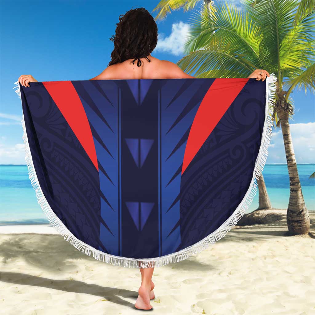 Rugby Samoa Beach Blanket Siva Tau Spirit Sporty Vibes - Polynesian Pride