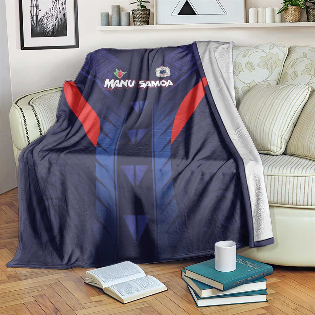 Rugby Samoa Blanket Siva Tau Spirit Sporty Vibes LT03 Navy - Polynesian Pride