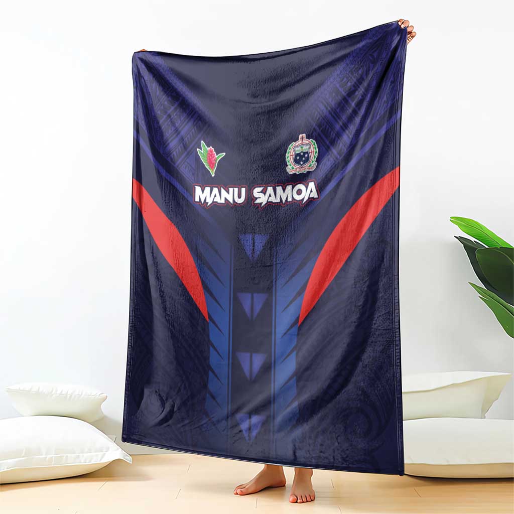 Rugby Samoa Blanket Siva Tau Spirit Sporty Vibes - Polynesian Pride