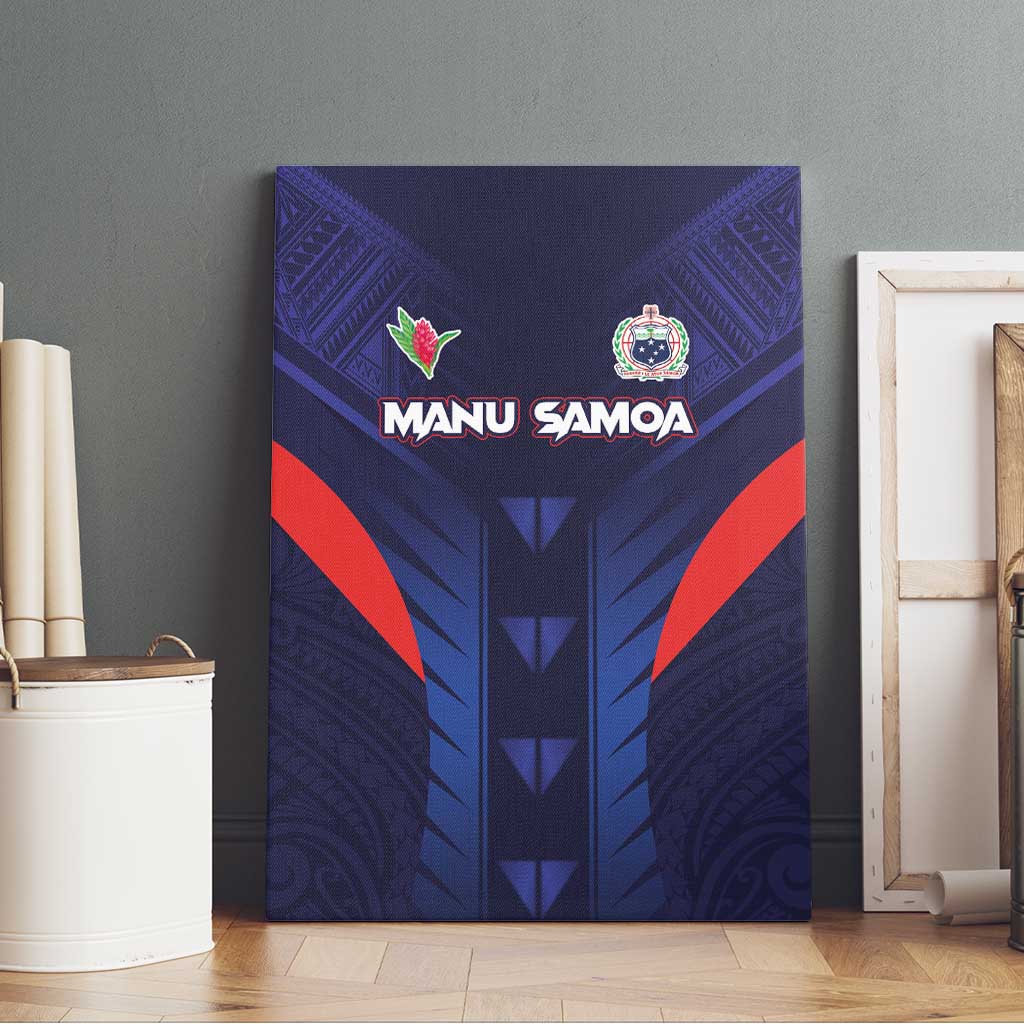 Rugby Samoa Canvas Wall Art Siva Tau Spirit Sporty Vibes - Polynesian Pride