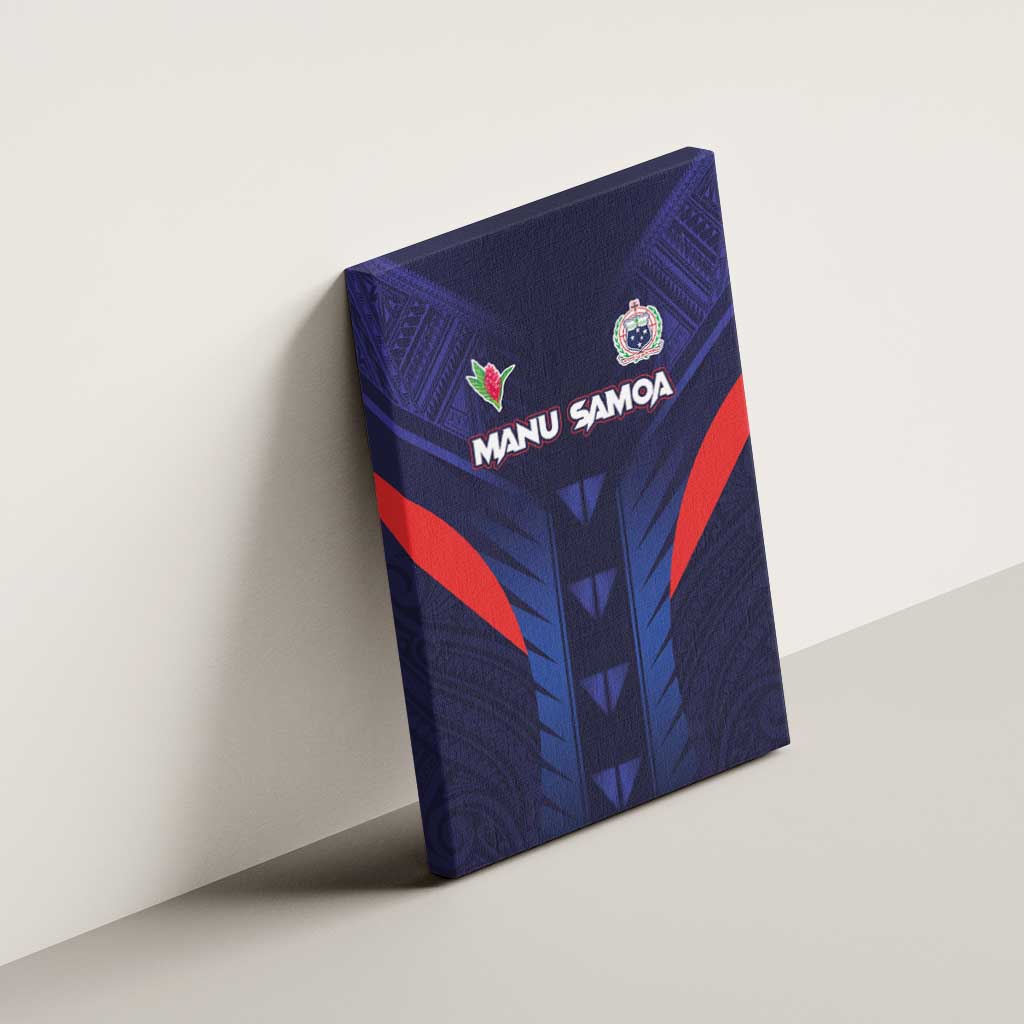 Rugby Samoa Canvas Wall Art Siva Tau Spirit Sporty Vibes - Polynesian Pride