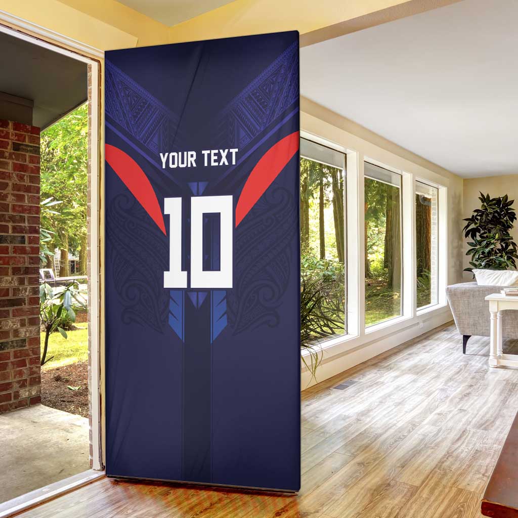 Custom Rugby Samoa Door Cover Siva Tau Spirit Sporty Vibes - Polynesian Pride