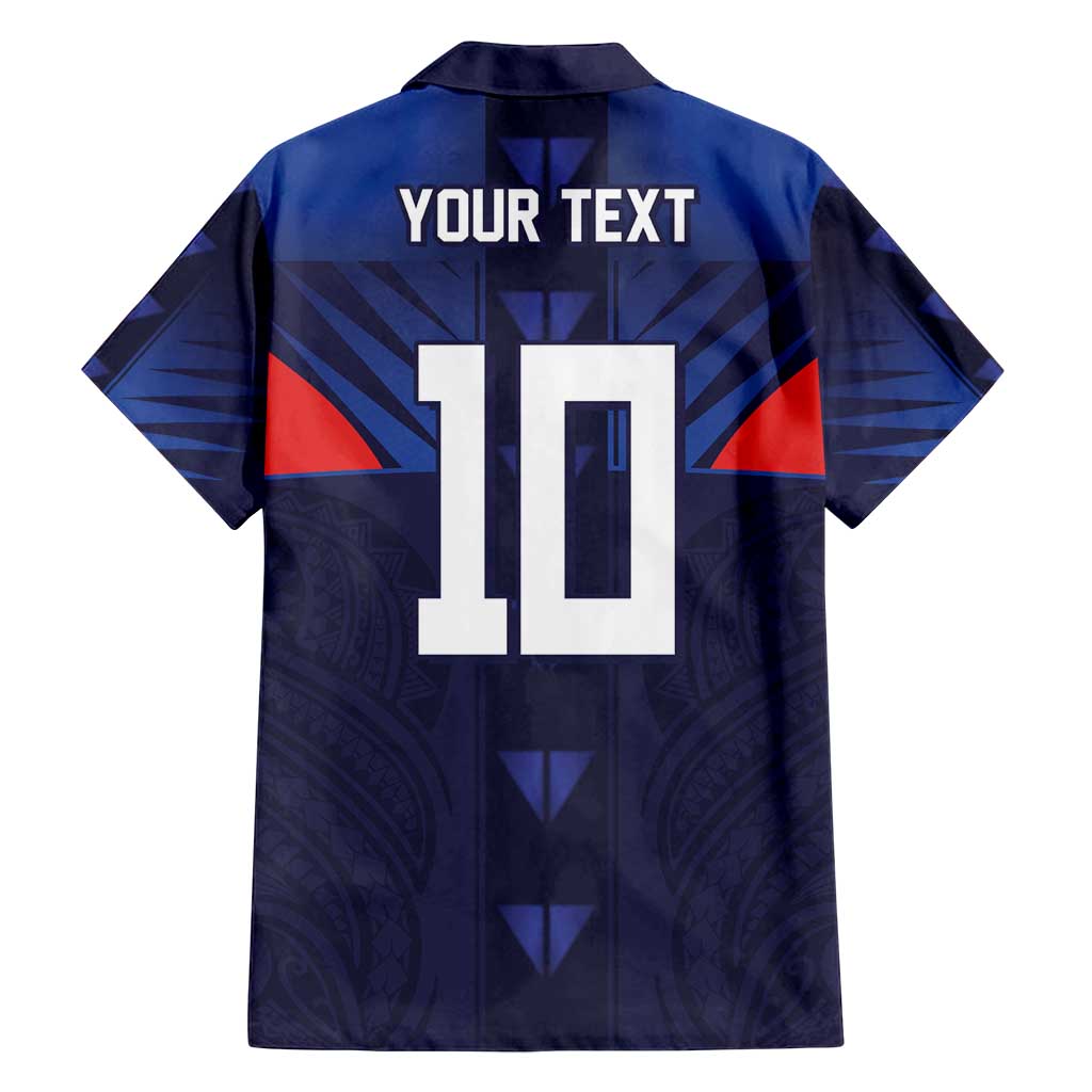 Custom Rugby Samoa Family Matching Off Shoulder Maxi Dress and Hawaiian Shirt Siva Tau Spirit Sporty Vibes - Polynesian Pride