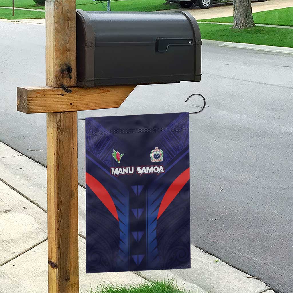 Rugby Samoa Garden Flag Siva Tau Spirit Sporty Vibes - Polynesian Pride