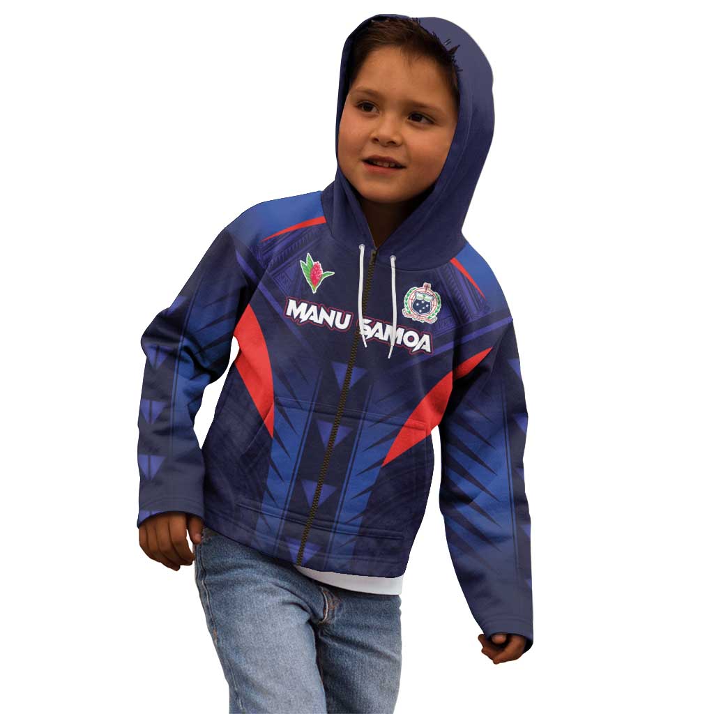 Custom Rugby Samoa Kid Hoodie Siva Tau Spirit Sporty Vibes - Polynesian Pride
