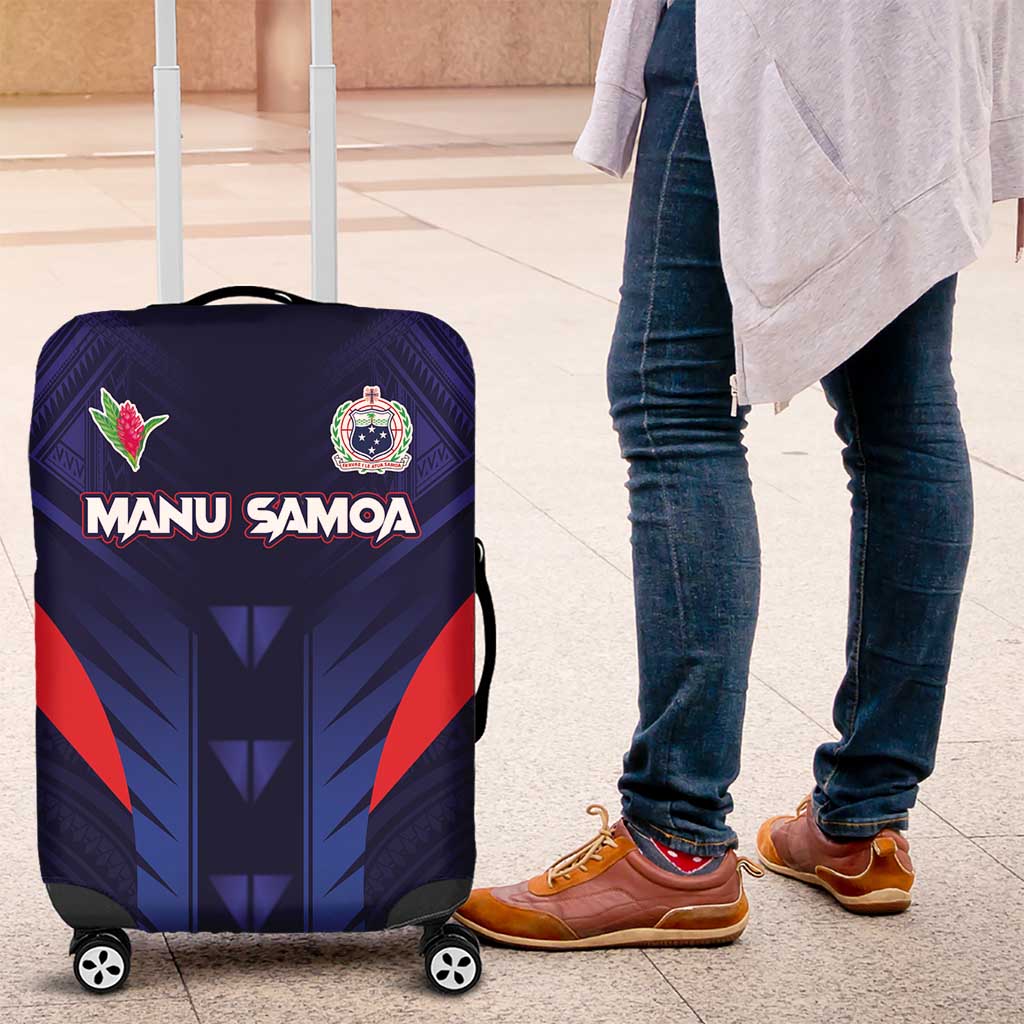 Rugby Samoa Luggage Cover Siva Tau Spirit Sporty Vibes LT03 Navy - Polynesian Pride