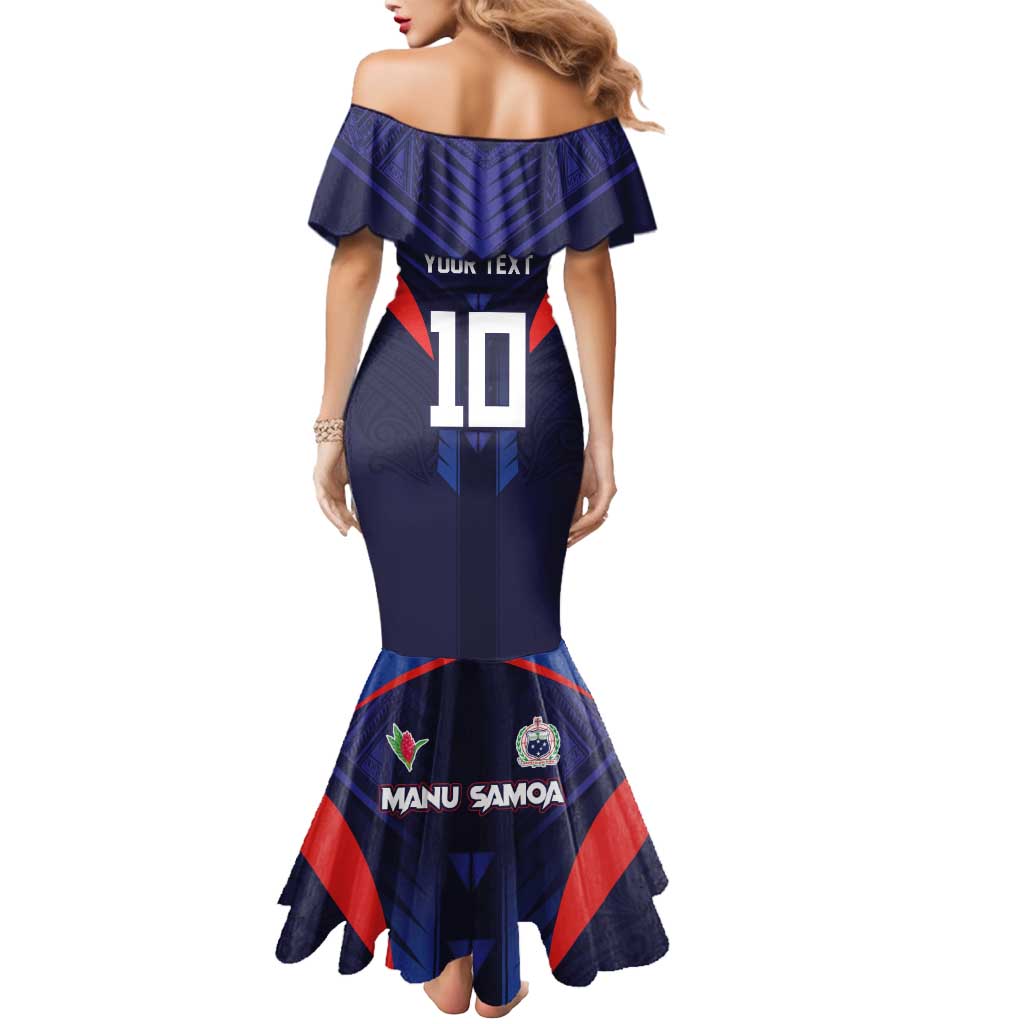 Custom Rugby Samoa Mermaid Dress Siva Tau Spirit Sporty Vibes - Polynesian Pride