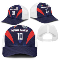 Custom Rugby Samoa Mesh Trucker Cap Siva Tau Spirit Sporty Vibes - Polynesian Pride