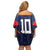 Custom Rugby Samoa Off Shoulder Short Dress Siva Tau Spirit Sporty Vibes - Polynesian Pride