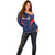 Custom Rugby Samoa Off Shoulder Sweater Siva Tau Spirit Sporty Vibes - Polynesian Pride