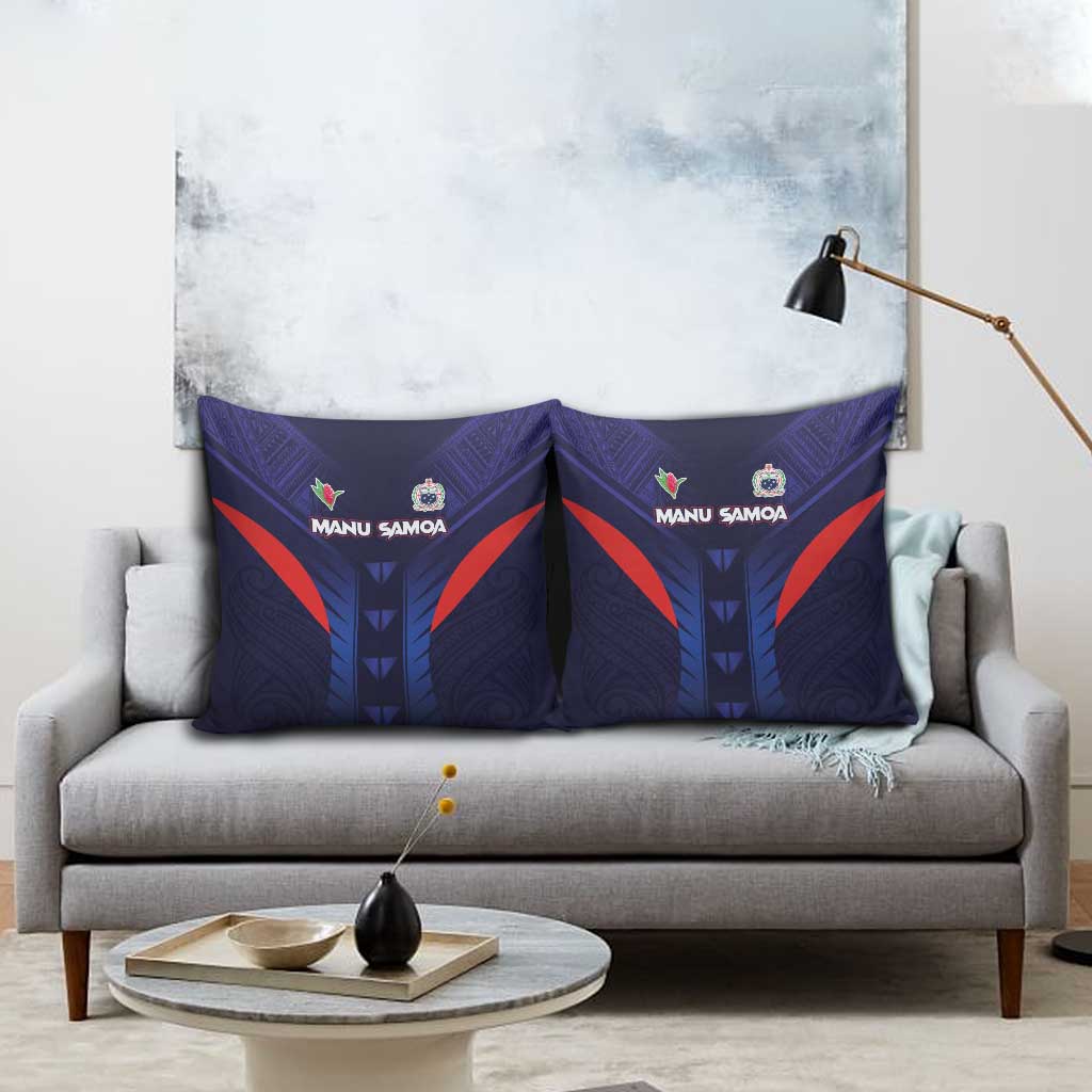Rugby Samoa Pillow Cover Siva Tau Spirit Sporty Vibes - Polynesian Pride