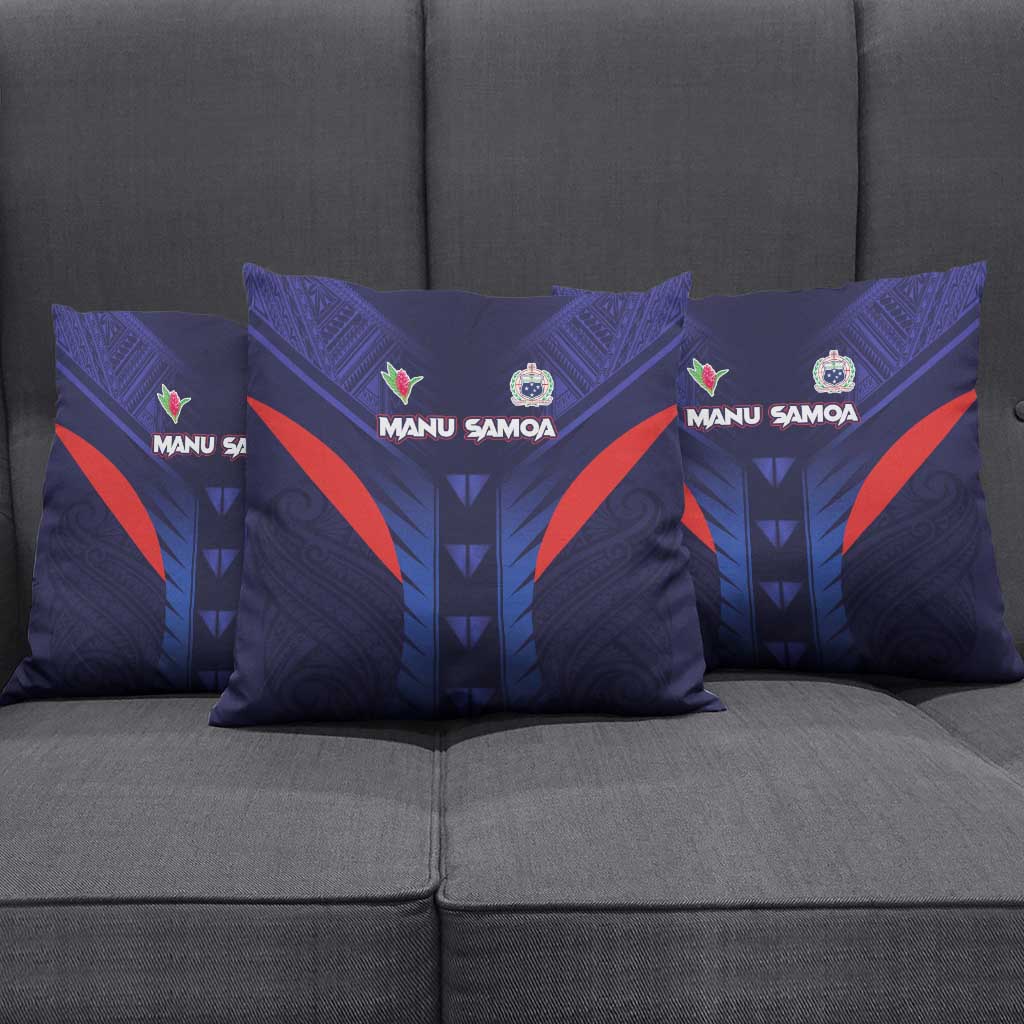 Rugby Samoa Pillow Cover Siva Tau Spirit Sporty Vibes - Polynesian Pride