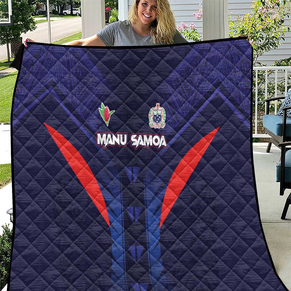 Rugby Samoa Quilt Siva Tau Spirit Sporty Vibes LT03 Navy - Polynesian Pride