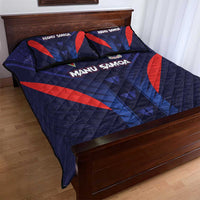 Rugby Samoa Quilt Bed Set Siva Tau Spirit Sporty Vibes LT03 - Polynesian Pride