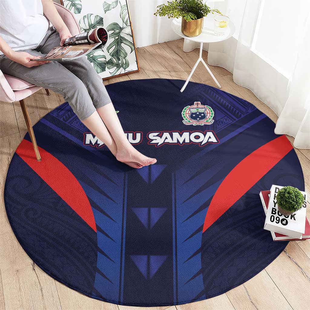 Rugby Samoa Round Carpet Siva Tau Spirit Sporty Vibes LT03 - Polynesian Pride