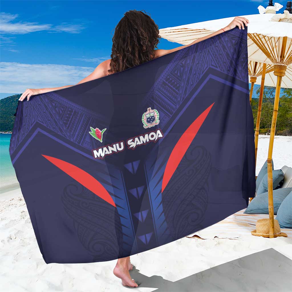 Rugby Samoa Sarong Siva Tau Spirit Sporty Vibes LT03 One Size 44 x 66 inches Navy - Polynesian Pride
