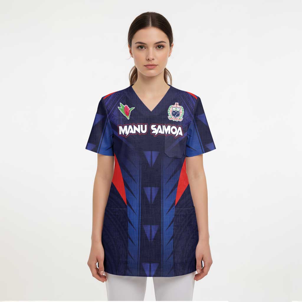 Custom Rugby Samoa Scrub Top Siva Tau Spirit Sporty Vibes - Polynesian Pride