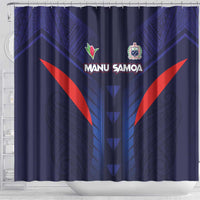 Rugby Samoa Shower Curtain Siva Tau Spirit Sporty Vibes LT03 - Polynesian Pride