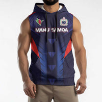 Custom Rugby Samoa Sleeveless Hoodie Siva Tau Spirit Sporty Vibes - Polynesian Pride