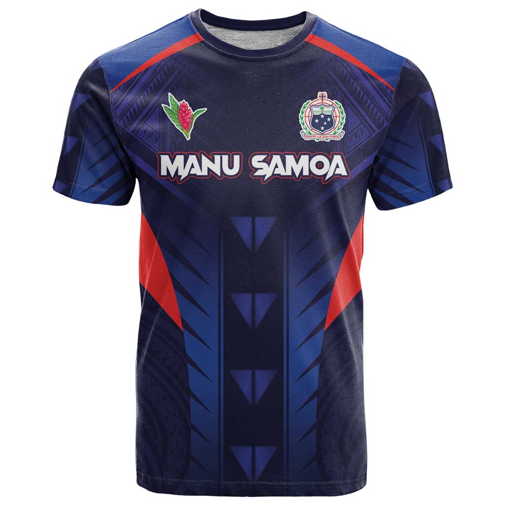 Custom Rugby Samoa T Shirt Siva Tau Spirit Sporty Vibes - Polynesian Pride