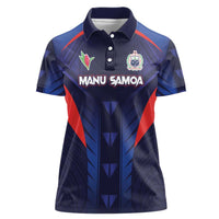 Custom Rugby Samoa Women Polo Shirt Siva Tau Spirit Sporty Vibes - Polynesian Pride