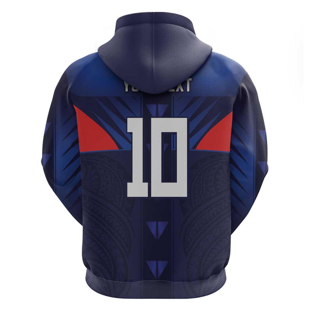 Custom Rugby Samoa Zip Hoodie Siva Tau Spirit Sporty Vibes - Polynesian Pride