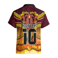Custom PNG Port Moresby Vipers Rugby Hawaiian Shirt Fire Vipers Mix PNG Bird Polynesian Tattoo LT03 - Polynesian Pride