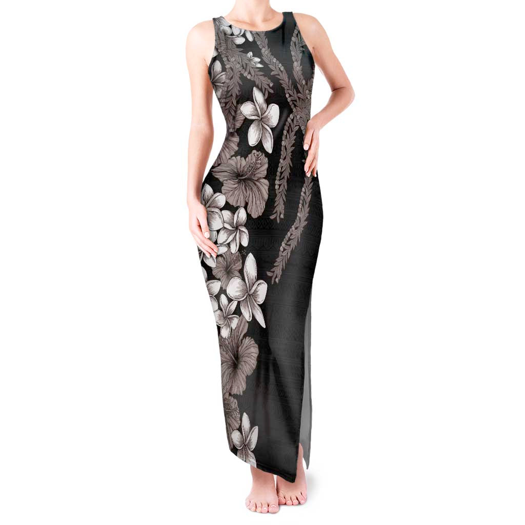 hawaiian flower maxi dress Hawaiian Tropical Flowers and Maile Pikake Tank Maxi Dress Polynesian