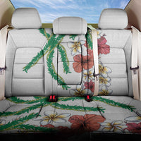 Hawaiian Tropical Flowers and Maile Pikake Back Car Seat Cover Polynesian Tribal Pattern White Color LT03 One Size White - Polynesian Pride