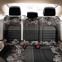 Hawaiian Tropical Flowers and Tribal Polynesian Tattoo Back Car Seat Cover Grayscale Mode LT03 - Polynesian Pride