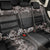 Hawaiian Tropical Flowers and Tribal Polynesian Tattoo Back Car Seat Cover Grayscale Mode