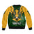 Personalised South Africa Rugby Bomber Jacket Springbok Mascot History Champion World Rugby 2023 LT03 - Polynesian Pride