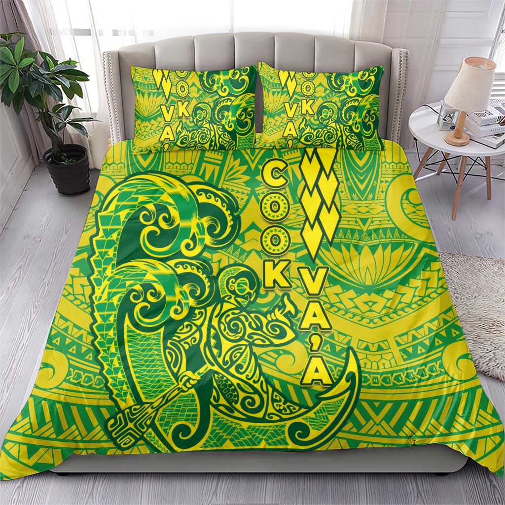 Cook Islands Vaa Polynesian Art Tattoo Bedding Set National Color